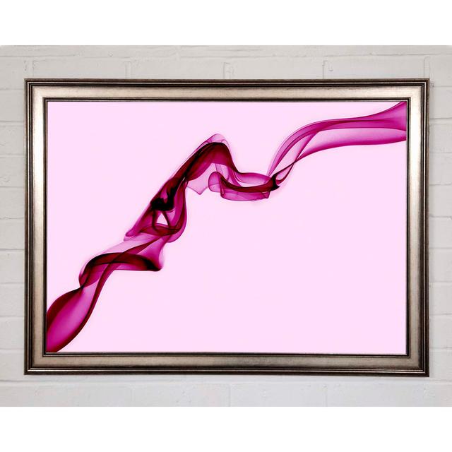 Baby Pink Silk Framed Print Ivy Bronx Size: 21cm H x 29.7cm W x 1.5cm D, Format: Gunmetal Framed Paper on Productcaster.