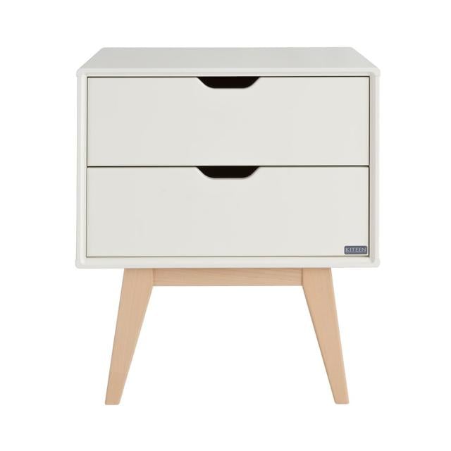 Saffron 2 Drawer Bedside Table Fjørde & Co Colour: White on Productcaster.