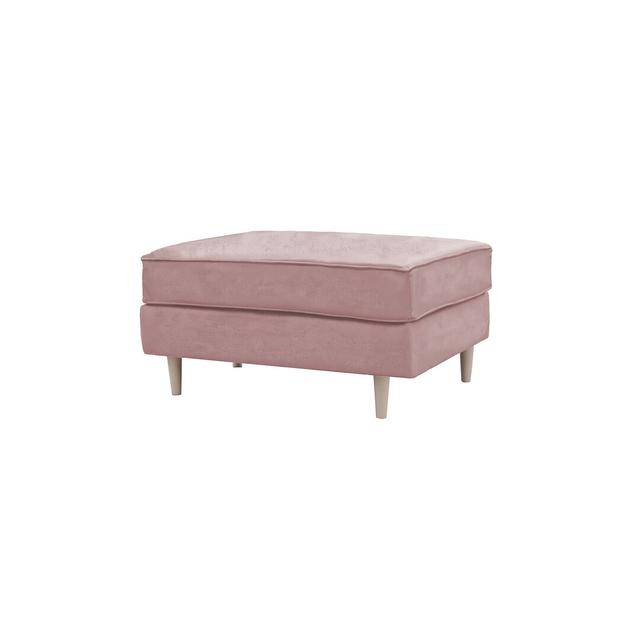 Boubacar 93cm Wide Velvet Rectangle No Pattern Standard Ottoman Brayden Studio Upholstery Colour: Dusky Pink on Productcaster.