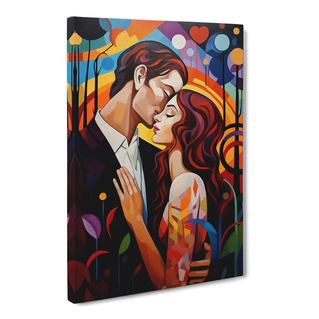 Lovers Modern No.2 - Wrapped Canvas Art Prints Marlow Home Co. Size: 60cm H x 40cm W x 3cm D on Productcaster.