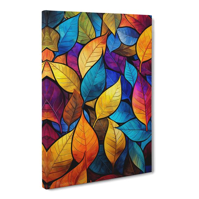 Leaf Abstract - Wrapped Canvas Art Prints Marlow Home Co. Size: 76cm H x 50cm W x 3cm D on Productcaster.