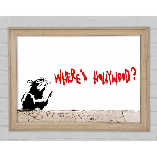 Rat Wheres Hollywood Framed Print Happy Larry Size: 84.1cm H x 118.9cm W x 1.5cm D on Productcaster.