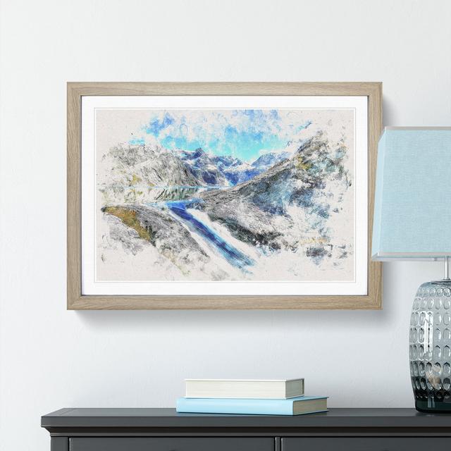 Fiordland National Park New Zealand - Picture Frame Painting Print on MDF East Urban Home Frame Option: Oak Framed, Size: 45cm H x 63cm W x 2cm D on Productcaster.