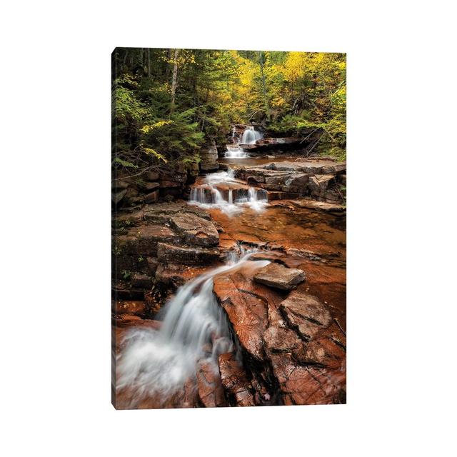 USA, New Hampshire, White Mountains, Vertical Panorama of Coliseum Falls by Ann Collins - Photograph Print on Canvas Union Rustic Format: Wrapped Canv on Productcaster.