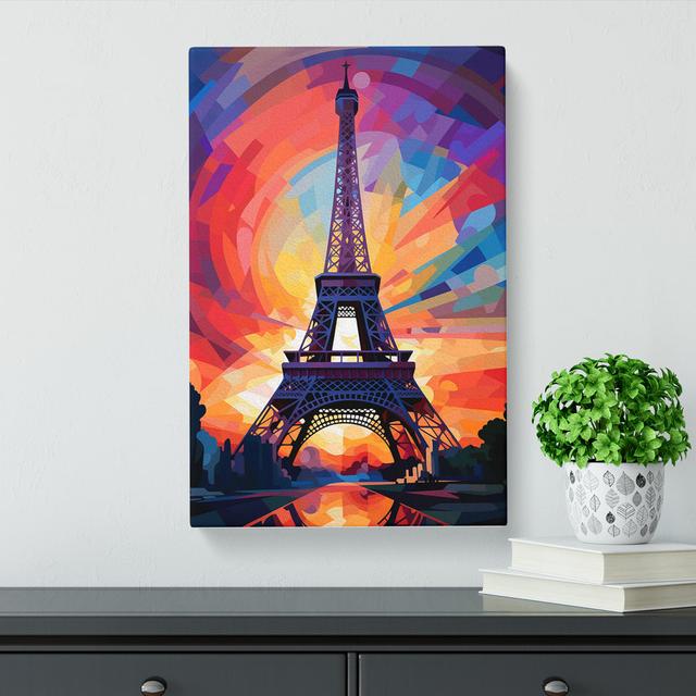 Eiffel Tower Futurism - Print Marlow Home Co. Size: 76cm H x 50cm W x 3cm D on Productcaster.