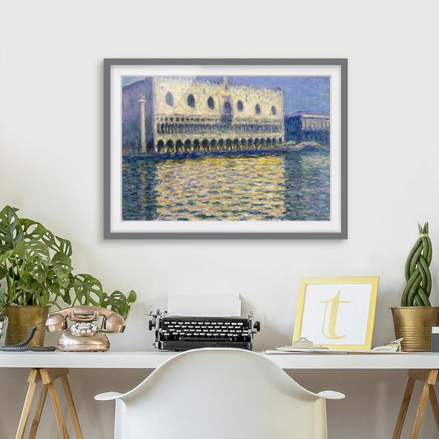 Gerahmtes Poster Doge's Palace von Claude Monet East Urban Home Größe: 70 cm H x 100 cm B x 2 cm T, Rahmenauswahl: Mattgrau on Productcaster.