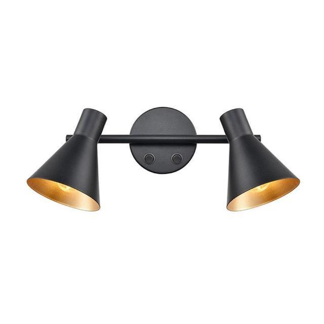 Alexavier Wall Spotlight George Oliver Fixture Finish: Black/Gold on Productcaster.