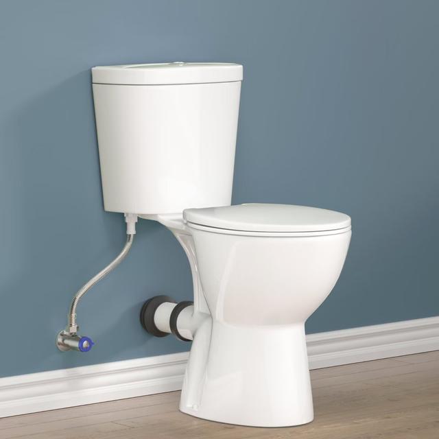 1.68 LPF Two Piece Toilet, Freestanding WC toilet pan Belfry Bathroom on Productcaster.