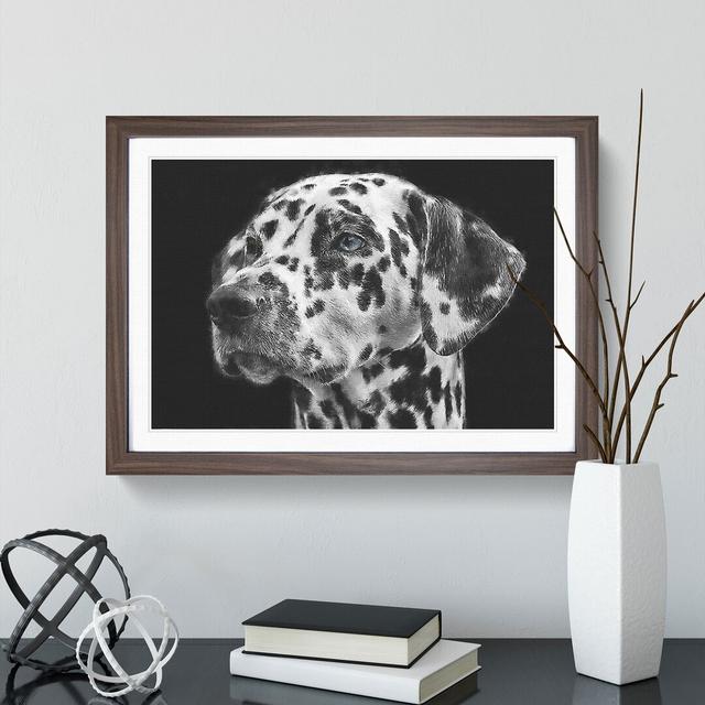 Dalmatian Dog - Picture Frame Painting East Urban Home Frame Option: Walnut Framed, Size: 27cm H x 36cm W x 2cm D on Productcaster.