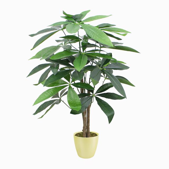 Faux Forsythia Plant in Planter The Seasonal Aisle Base Colour: Yellow, Size: 90cm H x 75cm W x 20cm D on Productcaster.