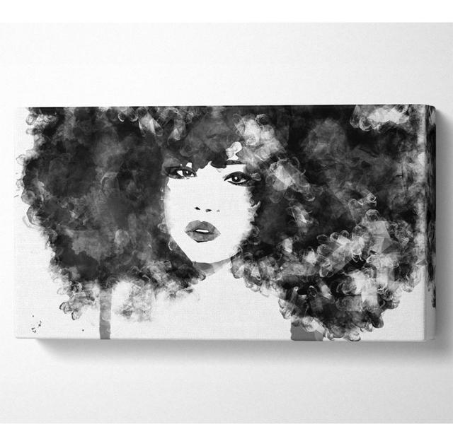 Casimiro Black Big Hair - Wrapped Canvas Art Prints Rosalind Wheeler Size: 50.8cm H x 101.6cm W x 1cm D on Productcaster.