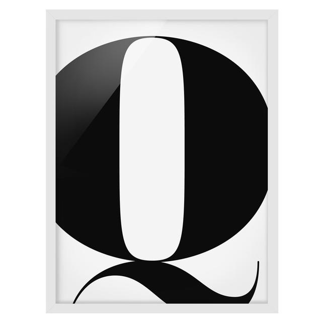 Antiqua Letter Q - Picture Frame Typography Ebern Designs Frame Option: White Framed on Productcaster.