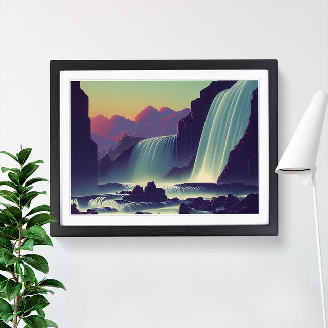 Waterfall - Picture Frame Graphic Art Alpen Home Size: 25cm H x 34cm W, Frame Colour: Black Framed on Productcaster.