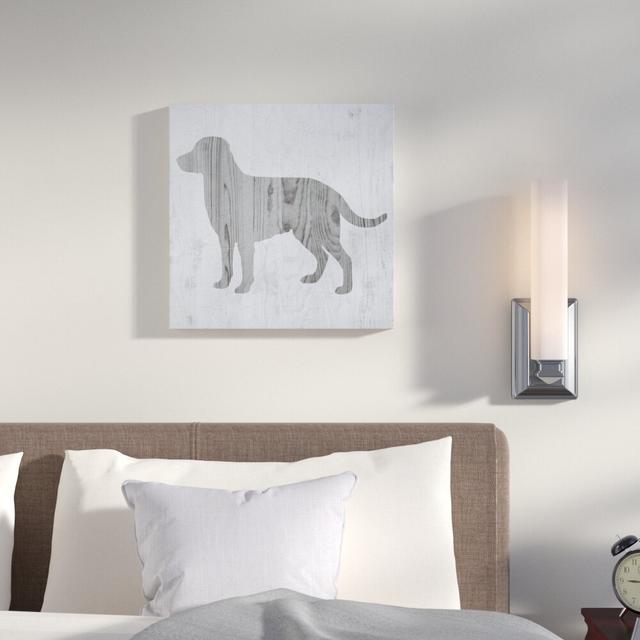 Rustic Dog Love - Wrapped Canvas Graphic Art Print East Urban Home Size: 51cm H x 51cm W x 4cm D on Productcaster.