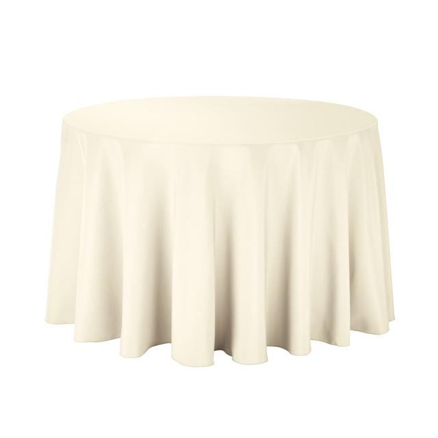 Ebonique Tablecloth 17 Stories Size: 274cm W x 274cm L, Colour: Ivory on Productcaster.