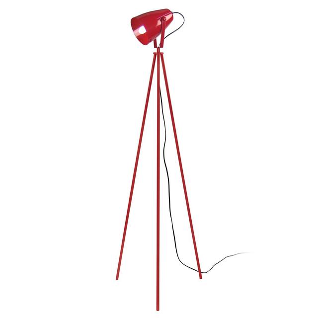 Linda 155cm Tripod Floor Lamp Latitude Run Finish: Red on Productcaster.