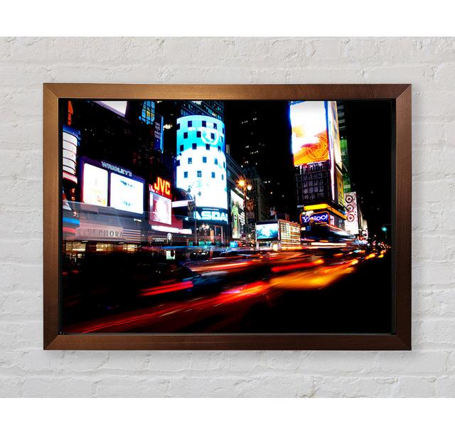 New York City Night Lights - Single Picture Frame Art Prints Bright Star Size: 42cm H x 59.7cm W x 3.4cm D on Productcaster.