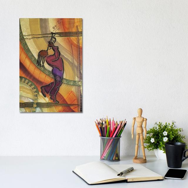 Trumpeter by Fred Odle - Wrapped Canvas Print Marlow Home Co. Size: 30.48cm H x 20.32cm W x 1.9cm D on Productcaster.