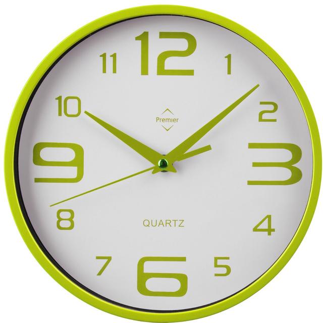 25cm Wall Clock Symple Stuff Wall Clock Colour: Lime Green, Size: Small on Productcaster.