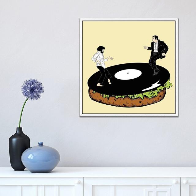 Hungry for Dance by Filippo Spinelli - Graphic Art Print on Canvas Happy Larry Size: 45.72cm H x 45.72cm W x 3.81cm D, Format: White Framed on Productcaster.