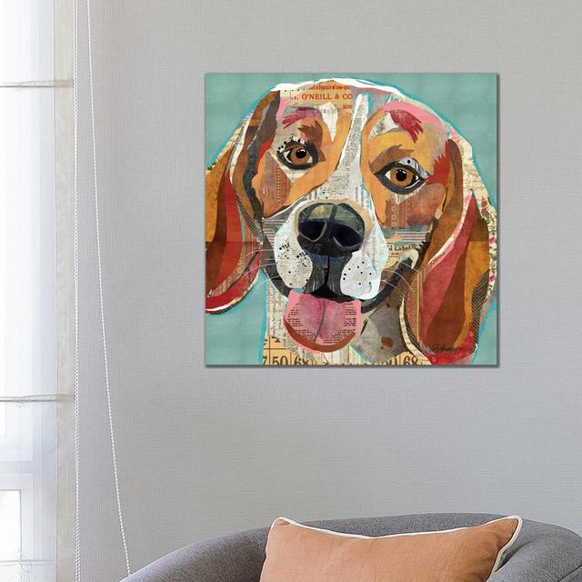 Cheerful Collage Beagle by Traci Anderson - Wrapped Canvas Gallery-Wrapped Canvas Giclée ClassicLiving Size: 66.04cm H x 66.04cm W x 3.81cm D on Productcaster.