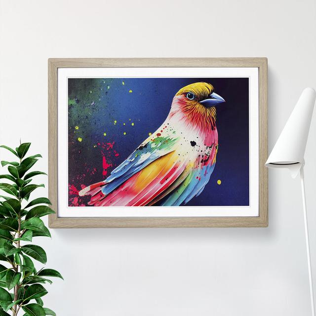 Bird Splash Vol.4 Abstract - Single Picture Frame Print ClassicLiving Size: 25cm H x 34cm W x 2cm D, Format: Oak on Productcaster.