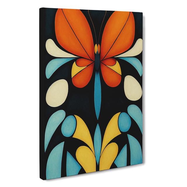 Butterflies In Abstract No.4 - Wrapped Canvas Print Brambly Cottage Size: 76cm H x 50cm W x 3cm D on Productcaster.