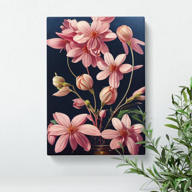 The Classic Flowers No.6 - Wrapped Canvas Graphic Art Marlow Home Co. Size: 60cm H x 40cm W x 3cm D on Productcaster.