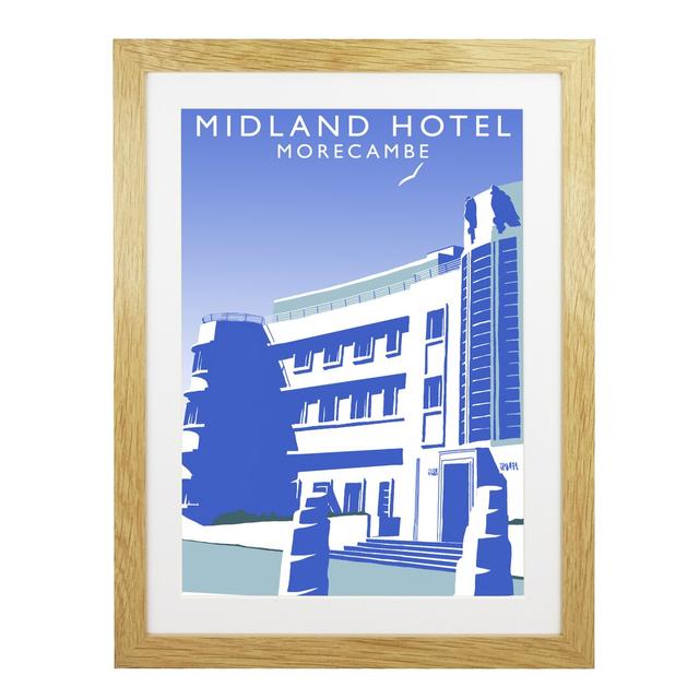 Midland Hotel by Richard O'Neil - Print East Urban Home Size: 43.5 cm H x 33.5 cm W x 2.2 cm D, Format: Oak Wood Frame on Productcaster.