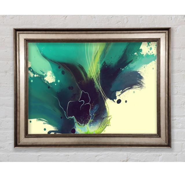 Green And Blue Brush Strokes Framed Print Bright Star Size: 100cm H x 141.4cm W on Productcaster.