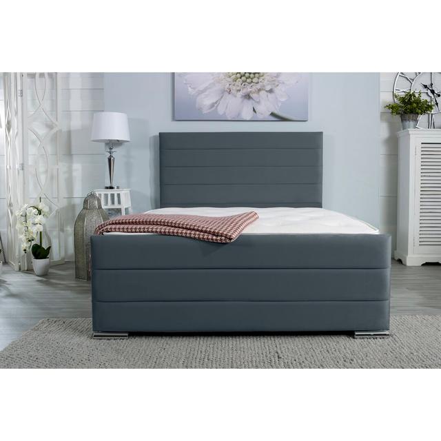 Marcelle Upholstered Platform Bed Wayfair Sleep Colour: Steel, Size: Super King (6') on Productcaster.