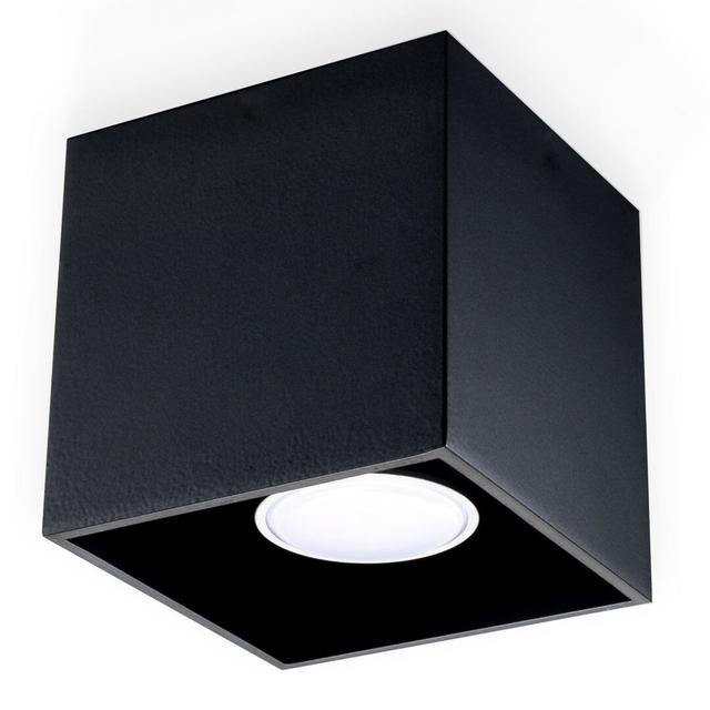 Siena Flush Mount Volani Fixture Finish: Black on Productcaster.