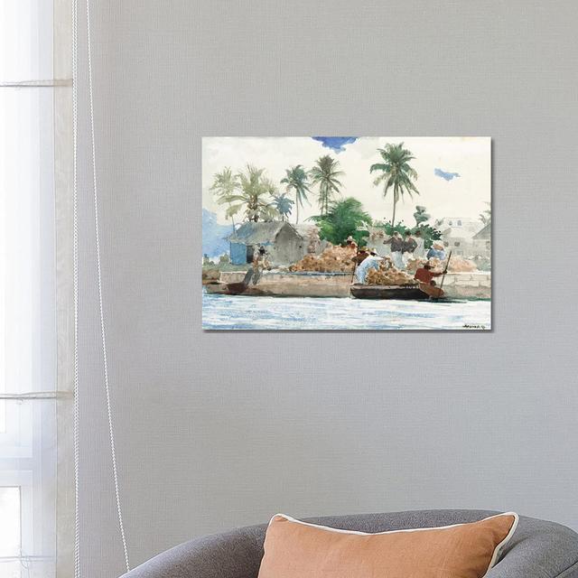 Sponge Fisherman, Bahamas by Winslow Homer - Wrapped Canvas Gallery-Wrapped Canvas Giclée 17 Stories Size: 45.72cm H x 66.04cm W x 1.905cm D on Productcaster.