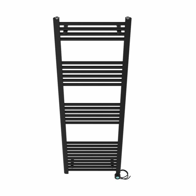 Fabiola Straight Towel Rail Heated Towel Rails Belfry Heating Finish: Black, Size: 160cm H x 50cm W x 3cm D on Productcaster.