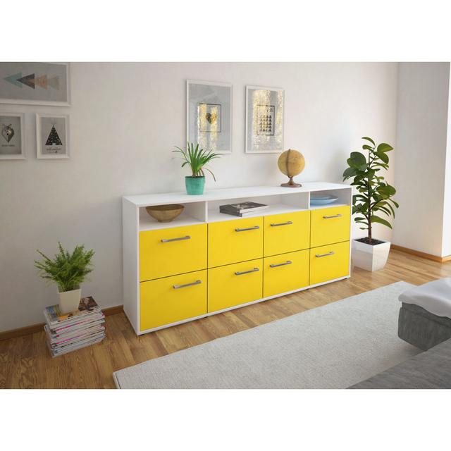 Lemarion 180cm Wide Sideboard 17 Stories Colour: Yellow/White on Productcaster.