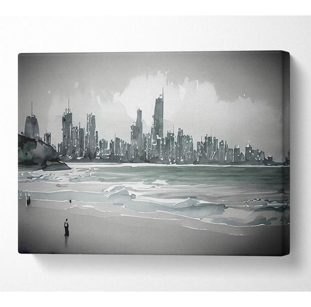 City Beach - Wrapped Canvas Art Prints House of Hampton Size: 50.8cm H x 81.3cm W x 10cm D on Productcaster.