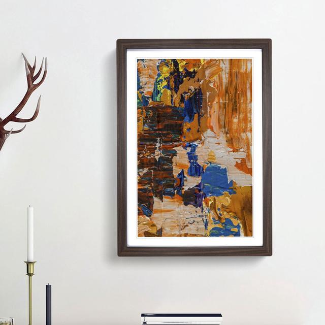 Abstract Art Painting Vol.426 by S.Johnson - Picture Frame Painting Print East Urban Home Frame Option: Walnut Framed, Size: 65cm H x 48cm W x 2cm D on Productcaster.