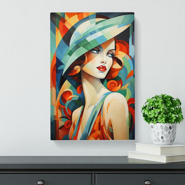 Deco Woman Expressionism No.2 - Art Prints Marlow Home Co. Size: 50cm H x 35cm W x 3cm D on Productcaster.