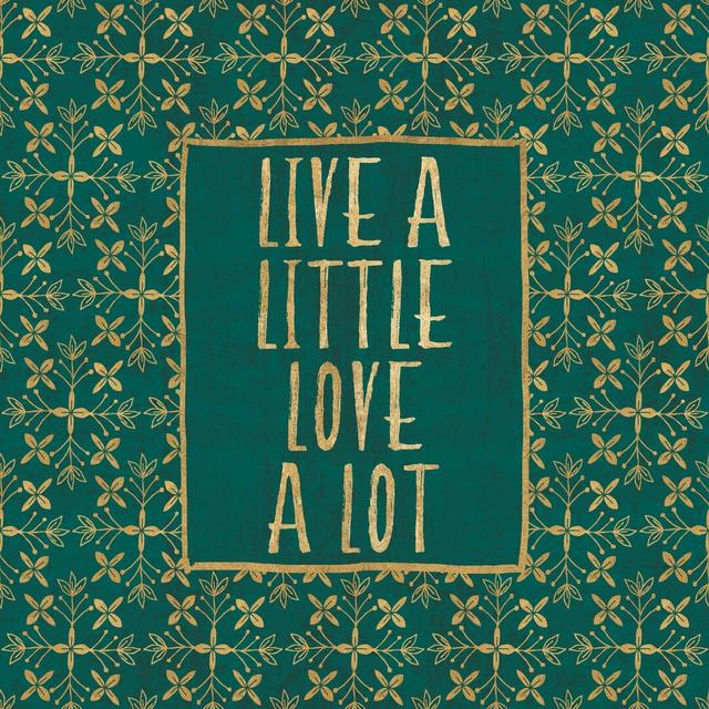 Live a Little by Veronique Charron - Wrapped Canvas Typography Maturi Size: 76cm H x 76cm W on Productcaster.