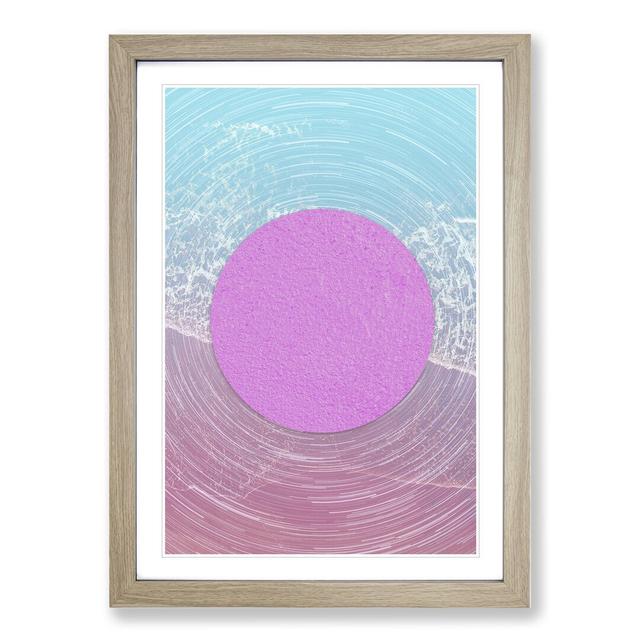 Pink Sun - Picture Frame Painting East Urban Home Frame Option: Oak Framed, Size: 48cm H x 36cm W x 2cm D on Productcaster.