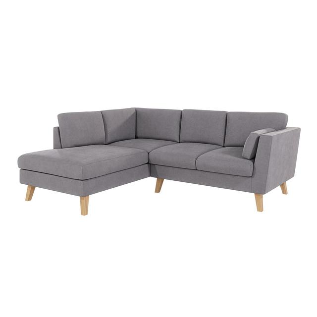 Kamille Scandinavian Corner Sofa Hashtag Home Orientation: Left Hand Facing, Upholstery Colour: Grey on Productcaster.