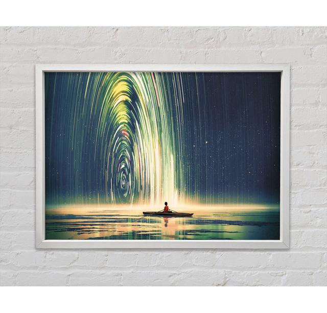 Water Jets Entry - Single Picture Frame Art Prints on Canvas Bright Star Size: 100cm H x 141.4cm W x 3.3cm D on Productcaster.