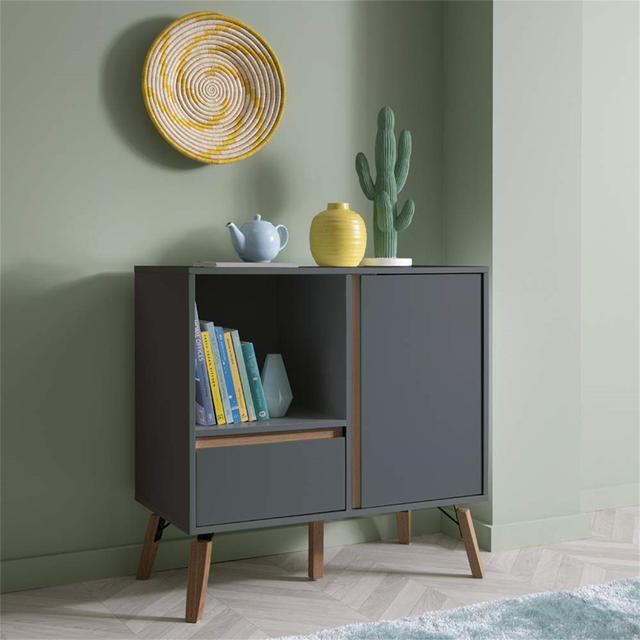 Wommack 1 - Door Accent Cabinet Fjørde & Co Colour: Grey on Productcaster.