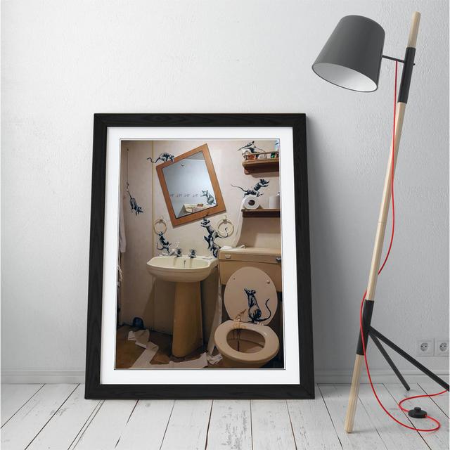 Banksy On Lockdown Rats - Single Picture Frame Print on Canvas Brayden Studio on Productcaster.