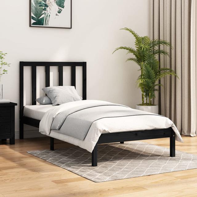 Jehieli Bed Frame 17 Stories Colour: Black, Size: 100 x 200cm on Productcaster.