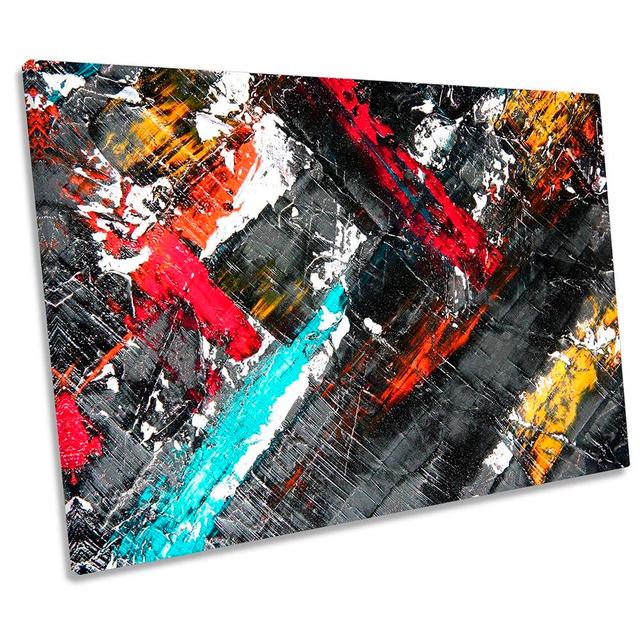 Abstract Grunge - Wrapped Canvas Graphic Art Ivy Bronx Size: 61cm H x 91.4cm W x 4cm D on Productcaster.