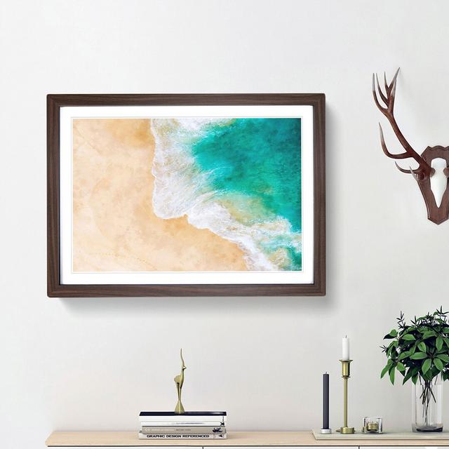 Kelingking Beach in Indonesia - Picture Frame Painting Print East Urban Home Size: 45cm H x 63cm W x 2cm D, Frame Option: Walnut Framed on Productcaster.