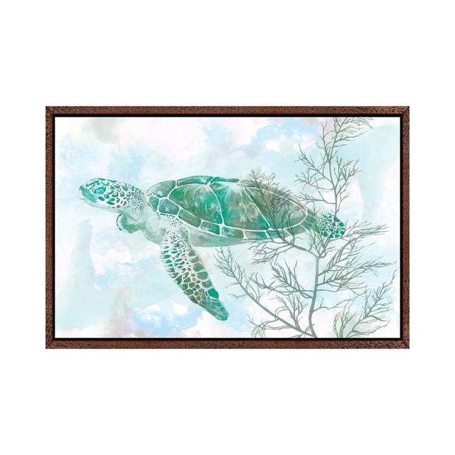 Watercolor Sea Turtle II by Studio W - Gallery-Wrapped Canvas Giclée on Canvas 17 Stories Size: 45.72cm H x 66.04cm W x 3.81cm D, Format: Classic Wood on Productcaster.