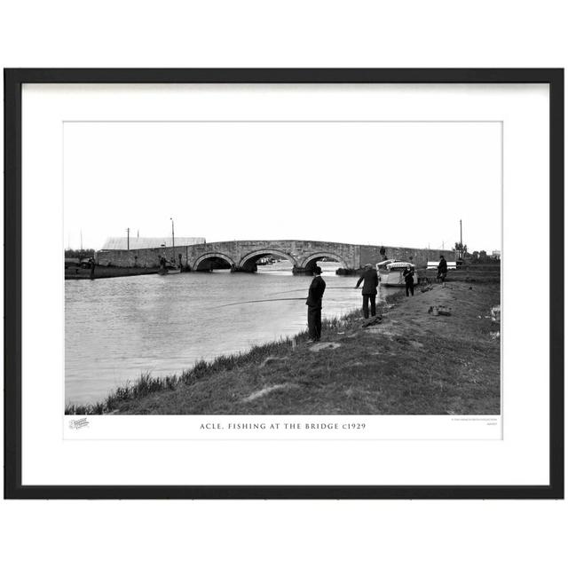 Acle, Fishing At The Bridge C1929 by Francis Frith - Single Picture Frame Print The Francis Frith Collection Size: 40cm H x 50cm W x 2.3cm D on Productcaster.