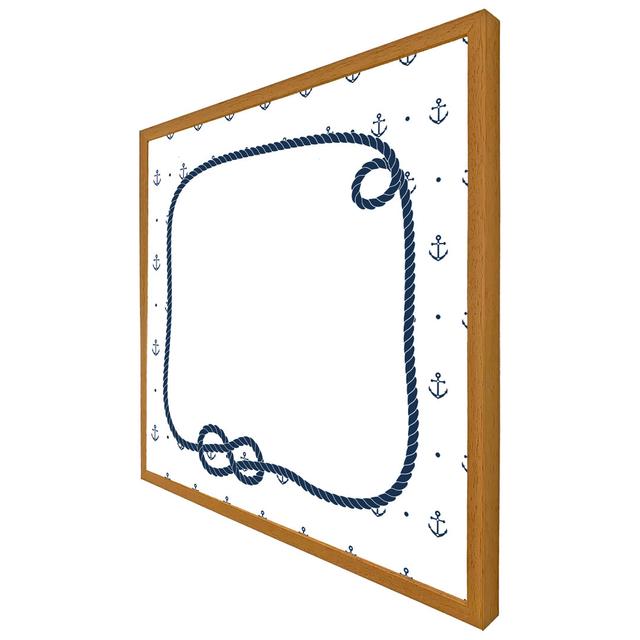 Villante Rope Doodle - Single Picture Frame Art Prints ClassicLiving Size: 51cm H x 51cm W x 4cm D, Frame Colour: Brown Framed on Productcaster.